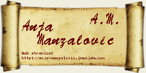 Anja Manzalović vizit kartica